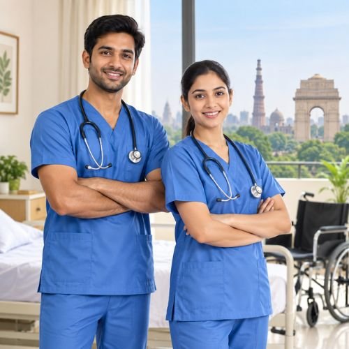 Male And Female Attendant At Home In Delhi